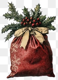 PNG A christmas bag illustration design sack.