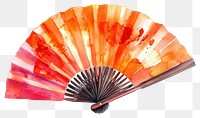 PNG Chinese folding fan watercolor invertebrate illustration.