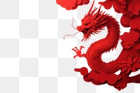 PNG Chinese New Year background red chinese dragon.