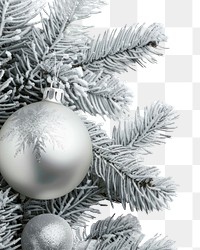 PNG Merry Christmas and happy New Year christmas decoration silver.