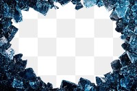 PNG Icy frost crystal border frame ice accessories.