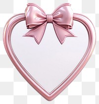 PNG Coquette hand heart shape mirror decor pink tie.