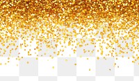 PNG Gold confetti top border background glitter celebration.