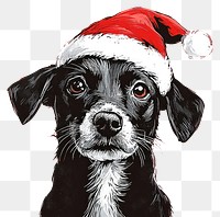 PNG Christmas dog illustration background pet.