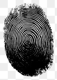 PNG Black ink fingerprint image background white verification.