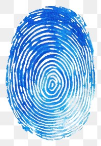 PNG Blue ink fingerprint image background white 