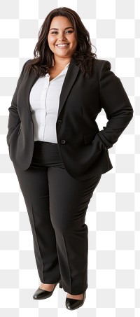 PNG Plus size businesswoman suit professional confidence.