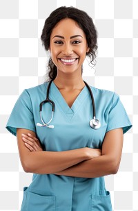 PNG Female nurse portrait adult smile.