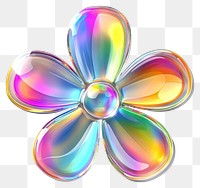 PNG A glass flower sign rainbow colors rainbow colors.