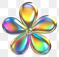 PNG A glass flower sign rainbow illustration accessories.