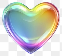 PNG A glass heart sign rainbow illustration iridescent.