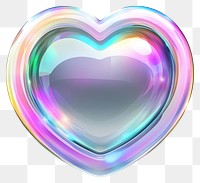 PNG A glass Heart surrounded by a ring outside sign rainbow heart illustration.