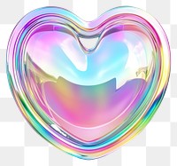 PNG A glass Heart surrounded by a ring outside sign rainbow heart shape.