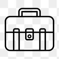 PNG Simple business briefcase icon illustration line minimalist.