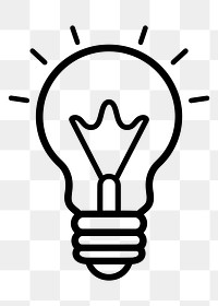 PNG Simple light bulb icon lightbulb white electricity.