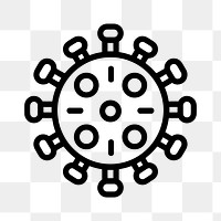 PNG Simple virus icon illustration symbol white.