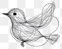 PNG Hand drawn of bird drawing art minimalist.