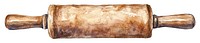 PNG Rolling pin illustration watercolor style.