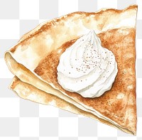 PNG Crepe dessert illustration cream.