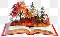 PNG Autumn forest book autumn illustration.