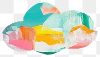 PNG Cloud paper cut painting illustration abstract.