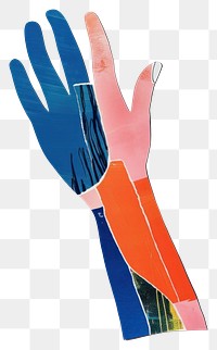 PNG Hand gesture paper cut illustration abstract colorful.