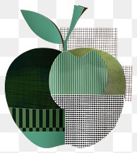 PNG Apple retro paper collage illustration abstract design.