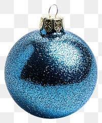 PNG Blue glitter ornament christmas accessories decoration.