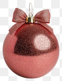 PNG Light Red glitter ornament christmas decor red.