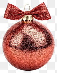 PNG Light Red glitter ornament christmas bright round.