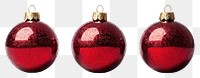 PNG Glitter ornaments christmas red accessories.