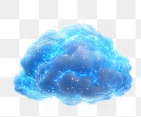 PNG Cloud illustration digital glowing.