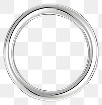 PNG Y2k chrome spring ring metallic round style.