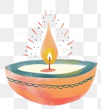 PNG Diwali illustration candle light.