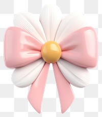 PNG 3d coquette daisy illustration white pink.