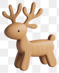 PNG Wooden reindeer cute figurine decorative decoration.