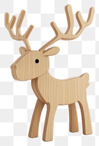 PNG Wooden reindeer cute animal handcrafted children's.