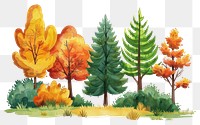 PNG Vibrant autumn forest illustration