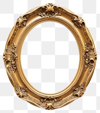 PNG Elegant ornate golden oval frame