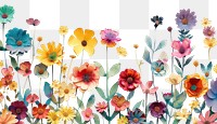 PNG Colorful paper flower garden illustration