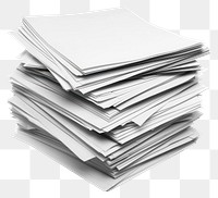 PNG A stack of white paper sheets document text.