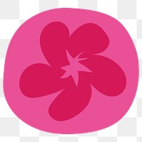 PNG abstract pink flower, transparent background