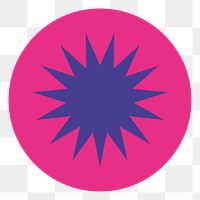 PNG Psychedelic illusion star eye element, transparent background