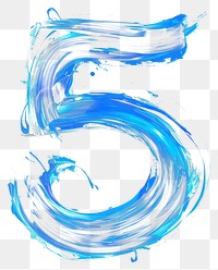 PNG Number 5 blue art illustration.