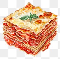 PNG An isolated Lasagna lasagna food illustration.