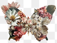 PNG Flower Collage Butterfly butterfly flowers illustration.