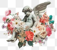 PNG Cupid flowers art accessories.