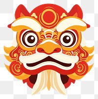 PNG Chinese lion head illustration chinese symbol.