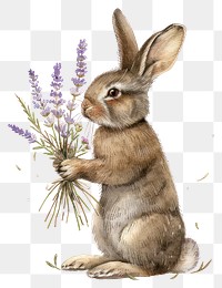 PNG Rabbit watercolor rabbit illustration animal.