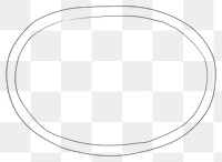 PNG Oval outline sketch line illustration hand-drawn minimalist.